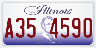 IL license plate A354590