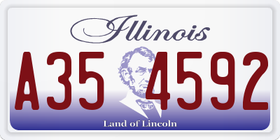 IL license plate A354592