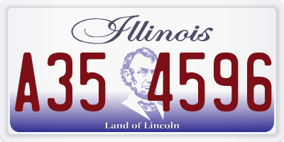 IL license plate A354596