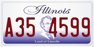 IL license plate A354599
