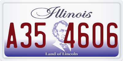 IL license plate A354606