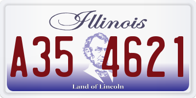 IL license plate A354621