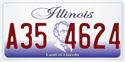 IL license plate A354624