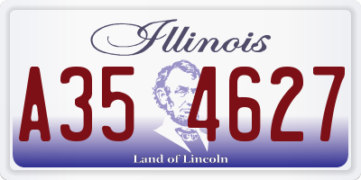 IL license plate A354627