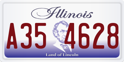 IL license plate A354628