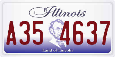 IL license plate A354637