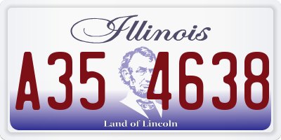 IL license plate A354638