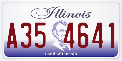 IL license plate A354641