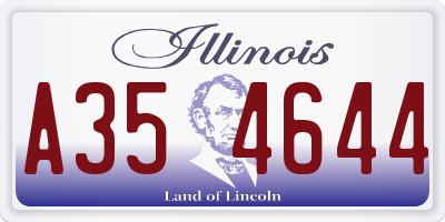 IL license plate A354644