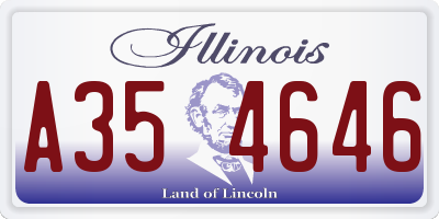 IL license plate A354646