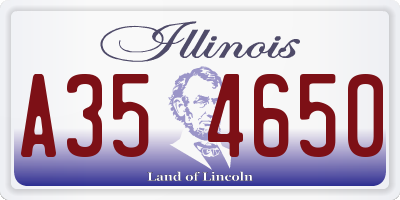 IL license plate A354650