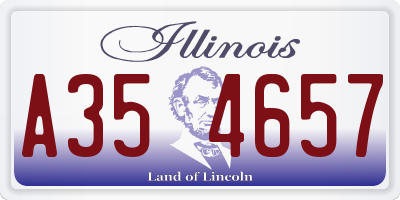IL license plate A354657
