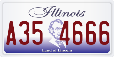 IL license plate A354666