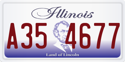 IL license plate A354677