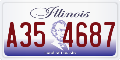 IL license plate A354687
