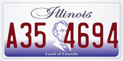 IL license plate A354694