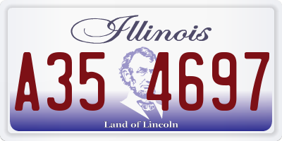 IL license plate A354697