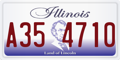 IL license plate A354710