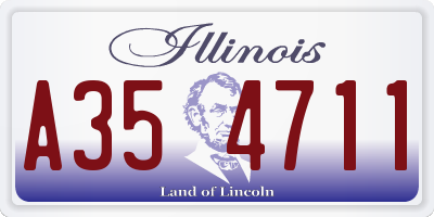 IL license plate A354711