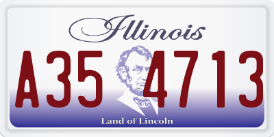 IL license plate A354713