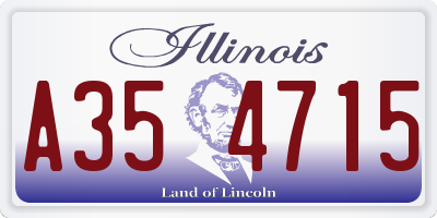 IL license plate A354715