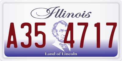 IL license plate A354717