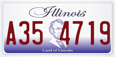 IL license plate A354719