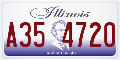 IL license plate A354720