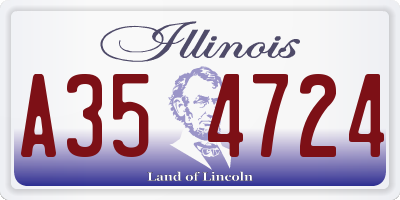 IL license plate A354724