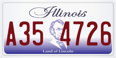 IL license plate A354726