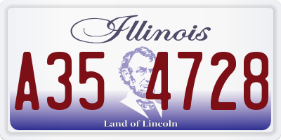 IL license plate A354728