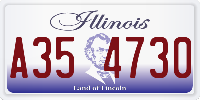 IL license plate A354730