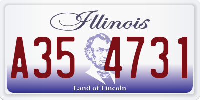 IL license plate A354731
