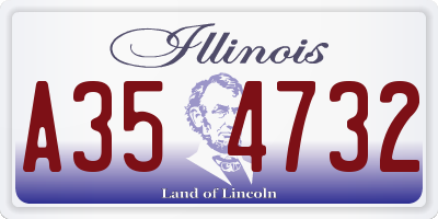 IL license plate A354732