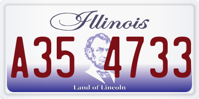 IL license plate A354733