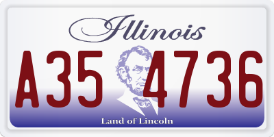 IL license plate A354736