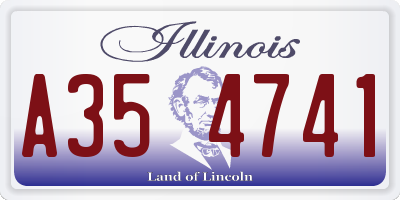 IL license plate A354741