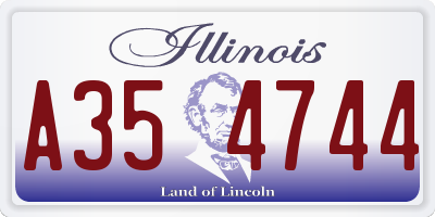 IL license plate A354744