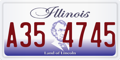 IL license plate A354745