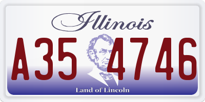 IL license plate A354746