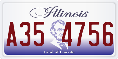 IL license plate A354756