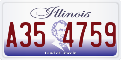 IL license plate A354759