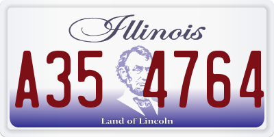 IL license plate A354764