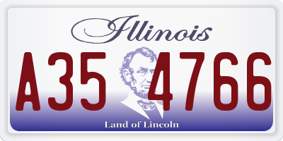 IL license plate A354766