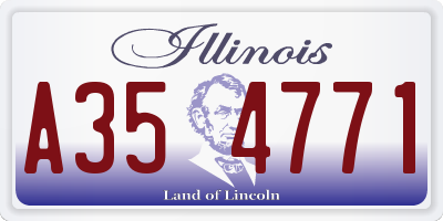 IL license plate A354771