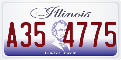 IL license plate A354775
