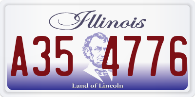IL license plate A354776