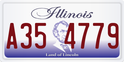 IL license plate A354779