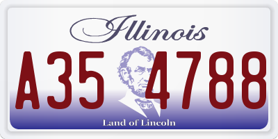 IL license plate A354788