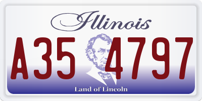IL license plate A354797